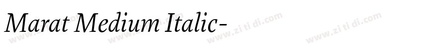 Marat Medium Italic字体转换